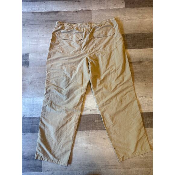 Original USA Pants Mens XL Beige Slash Pockets Elastic Waistband Comfort Preppy - Picture 5 of 5